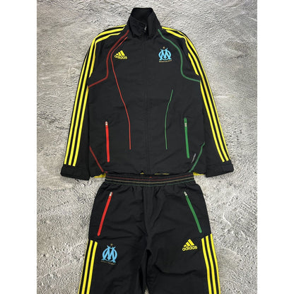 Olympique Marseille Adidas track suit Rasta vintage black