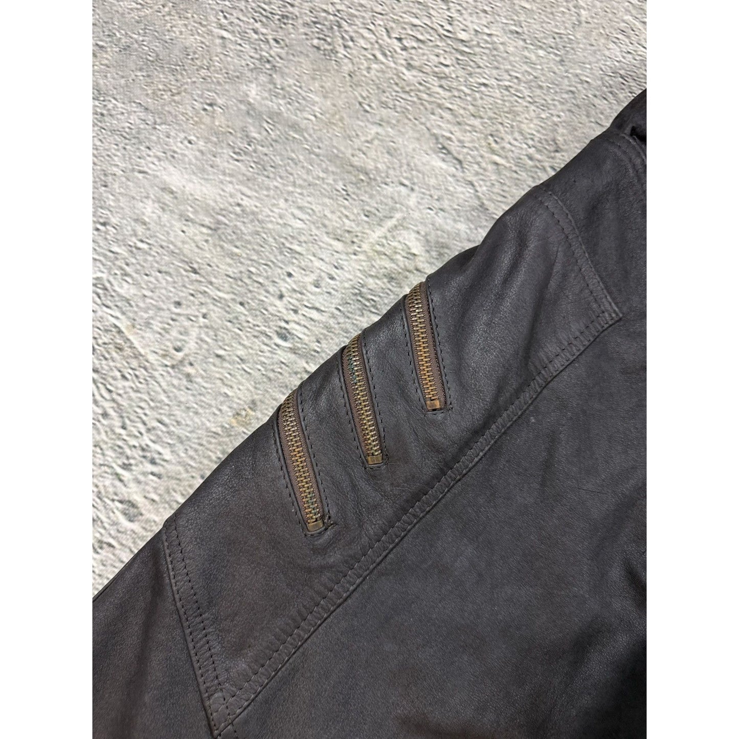 Heavy Leather biker Pants Vintage brown
