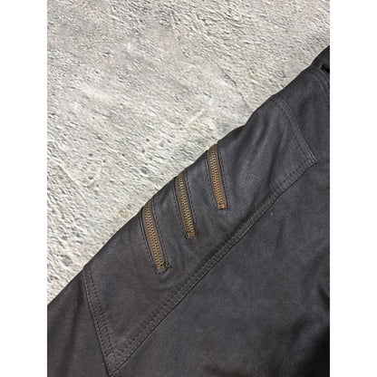 Heavy Leather biker Pants Vintage brown
