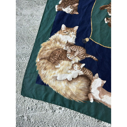 Vintage scarf cats fullprint shawl