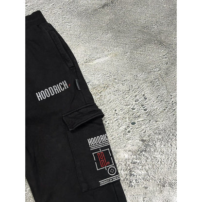 Hoodrich Cargo Jogger Sweatpants Black reflective