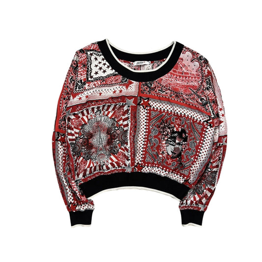 Jean Paul Gaultier blouse red longsleeve avant garde