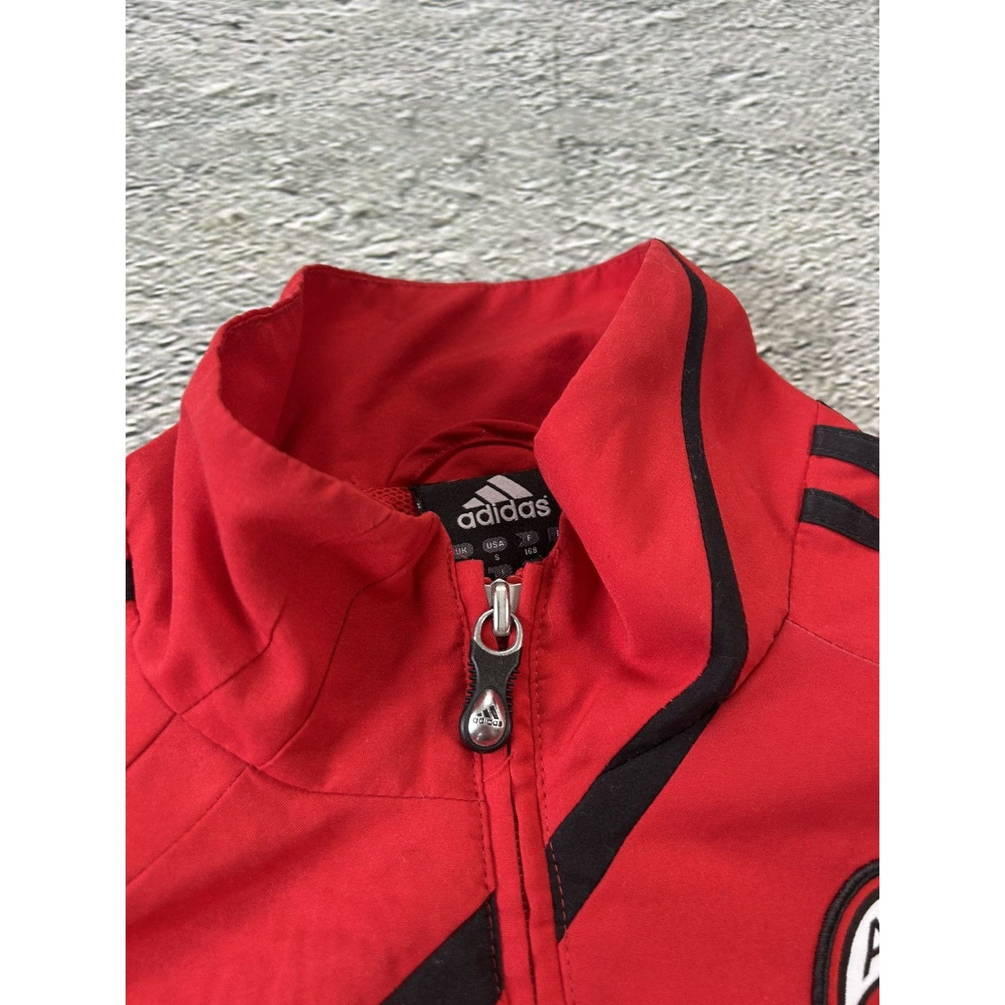 Adidas AC Milan track jacket 2009 vintage red Y2K nylon zip