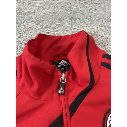 Adidas AC Milan track jacket 2009 vintage red Y2K nylon zip