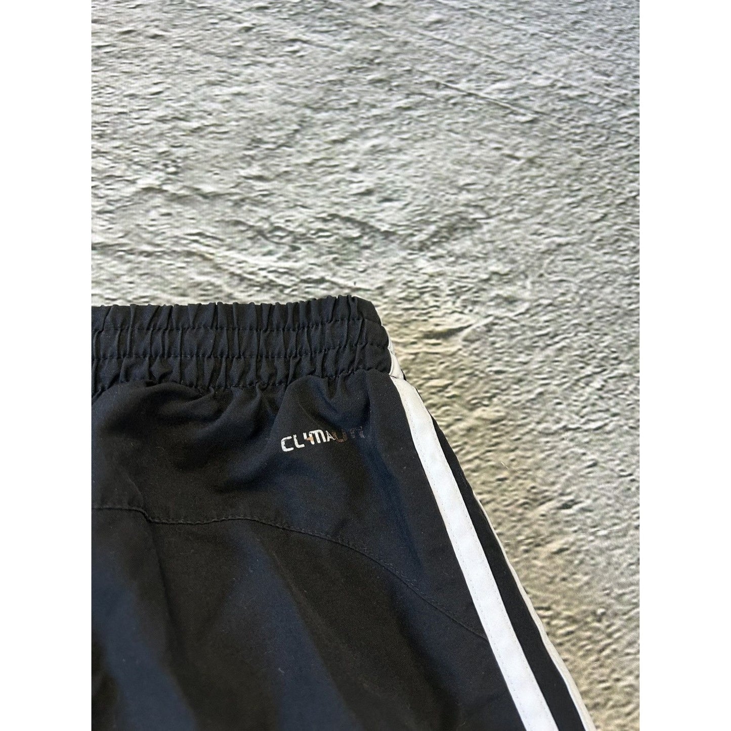 Adidas vintage black track pants small logo 2000s drill Y2K