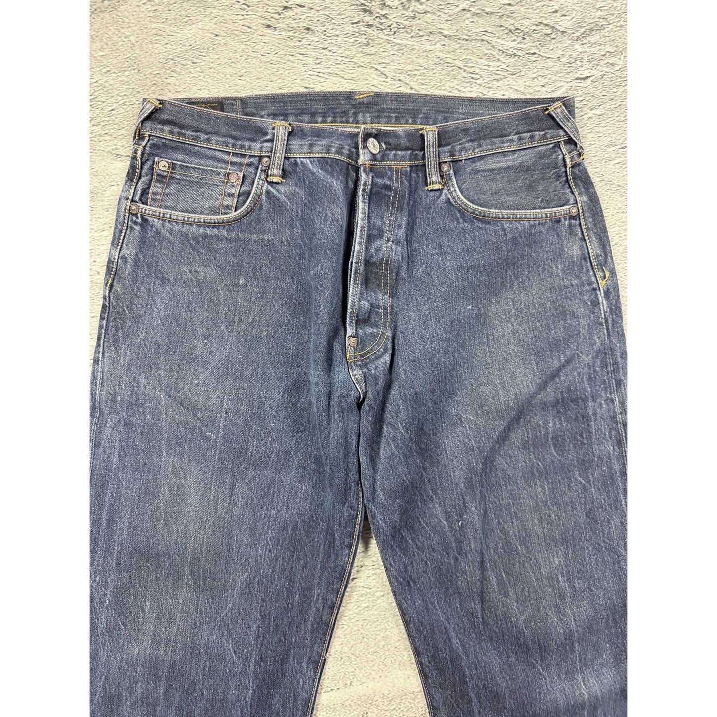 Evisu daicock vintage denim pants white blue Y2K