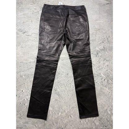 True Religion vintage jeans leather Goat biker black Hedi