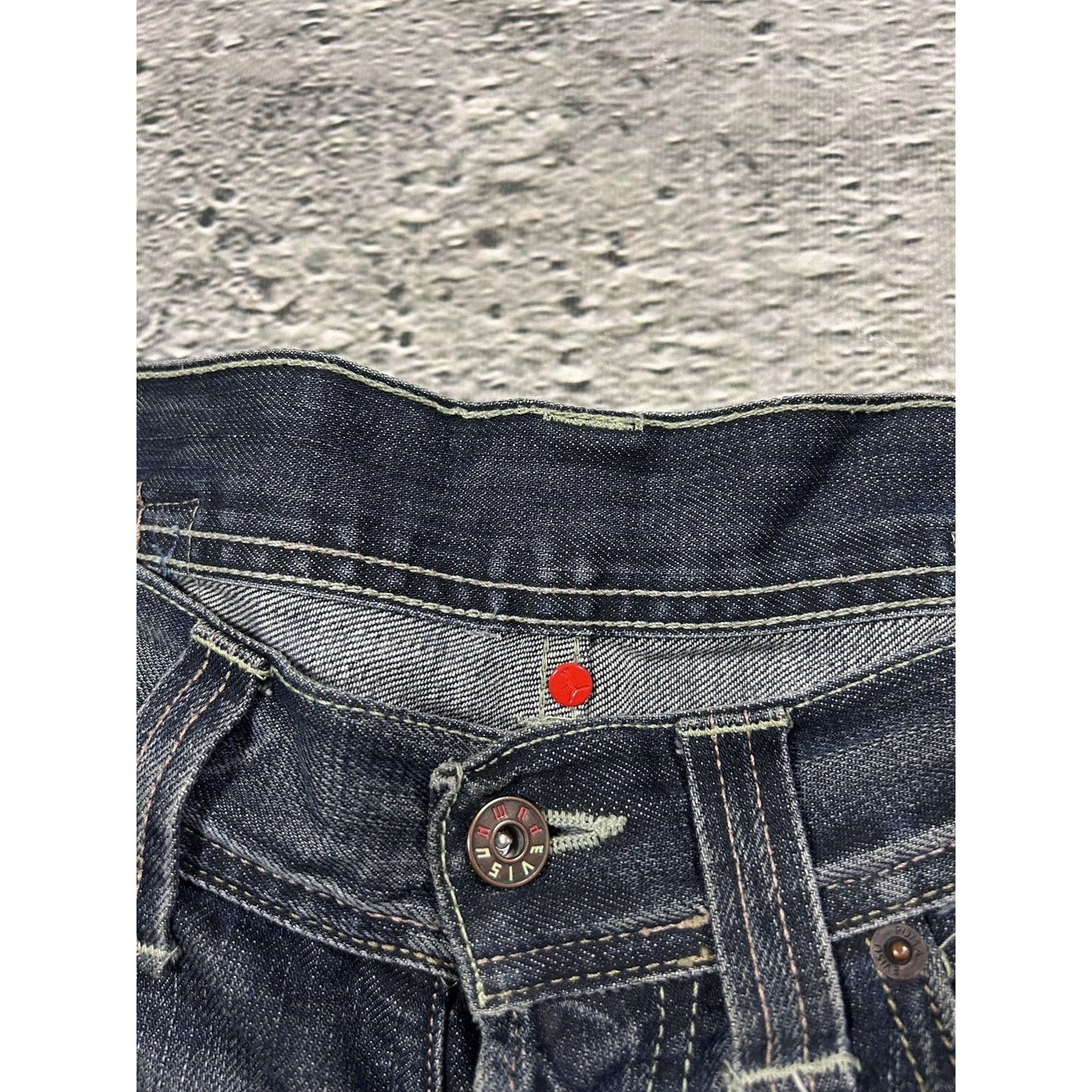 Evisu Yamane jorts grey Y2K shorts denim mint gull