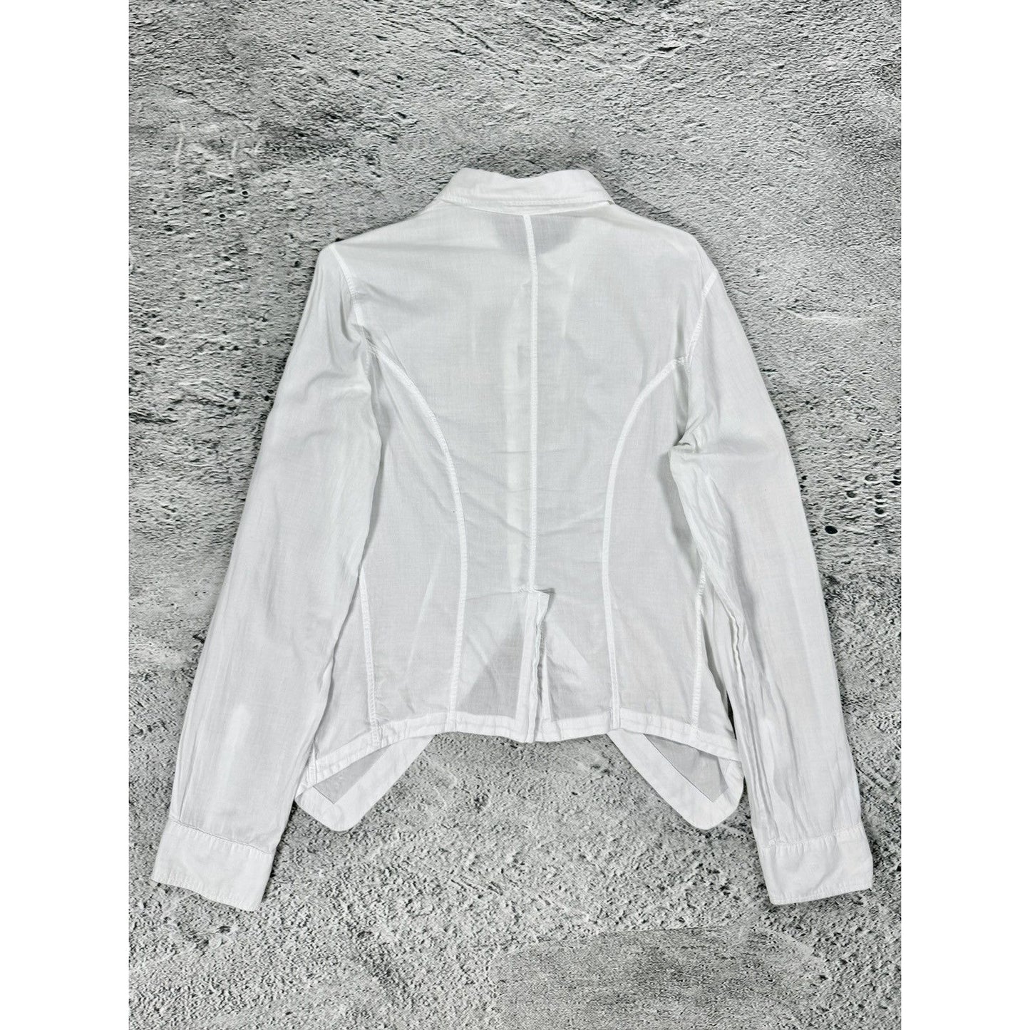 Ann Demeulemeester Button Up White Avantgarde shirt Ann D