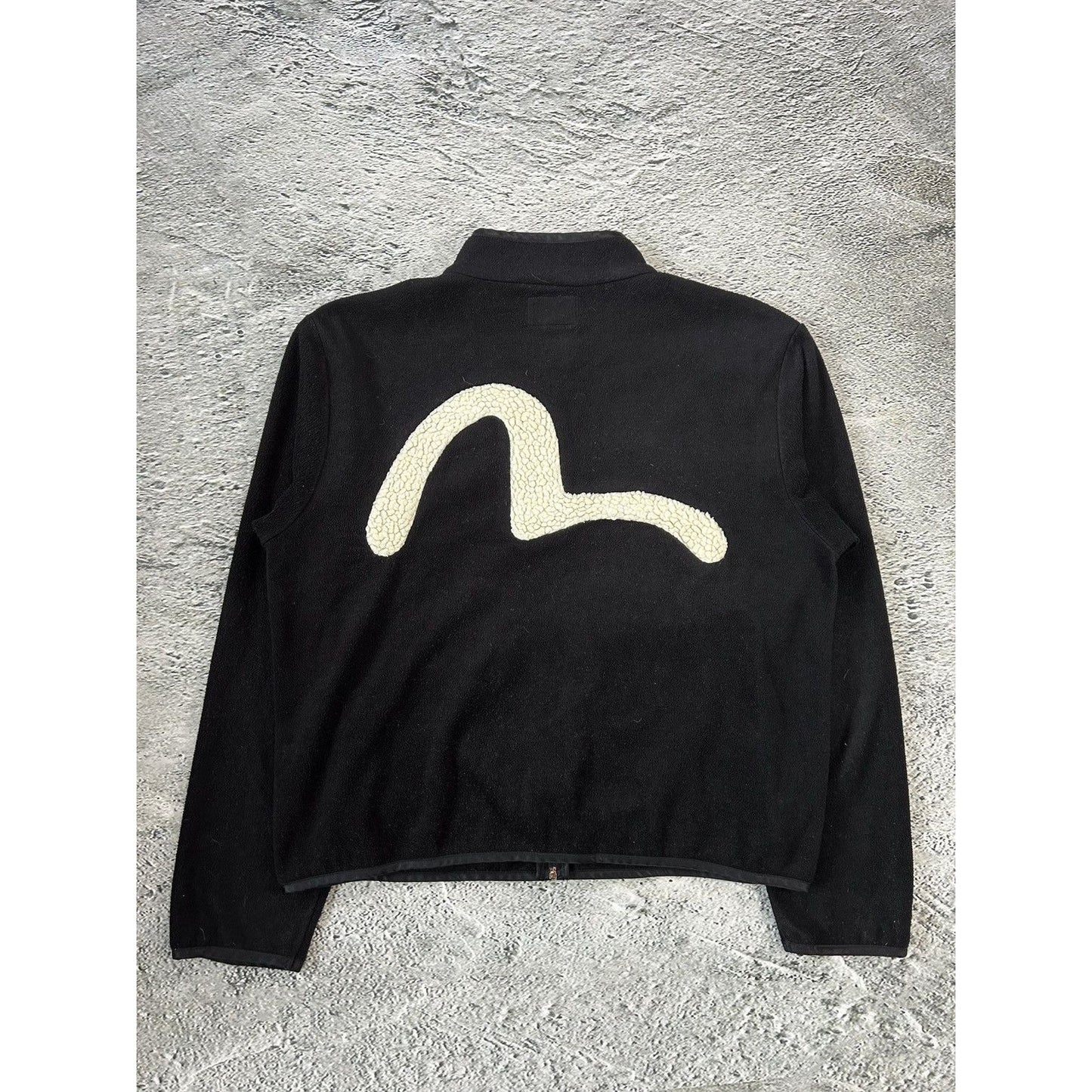 Evisu fleece black vintage big logo seagull multipocket