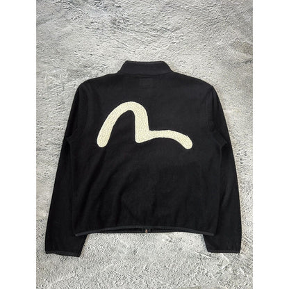 Evisu fleece black vintage big logo seagull multipocket