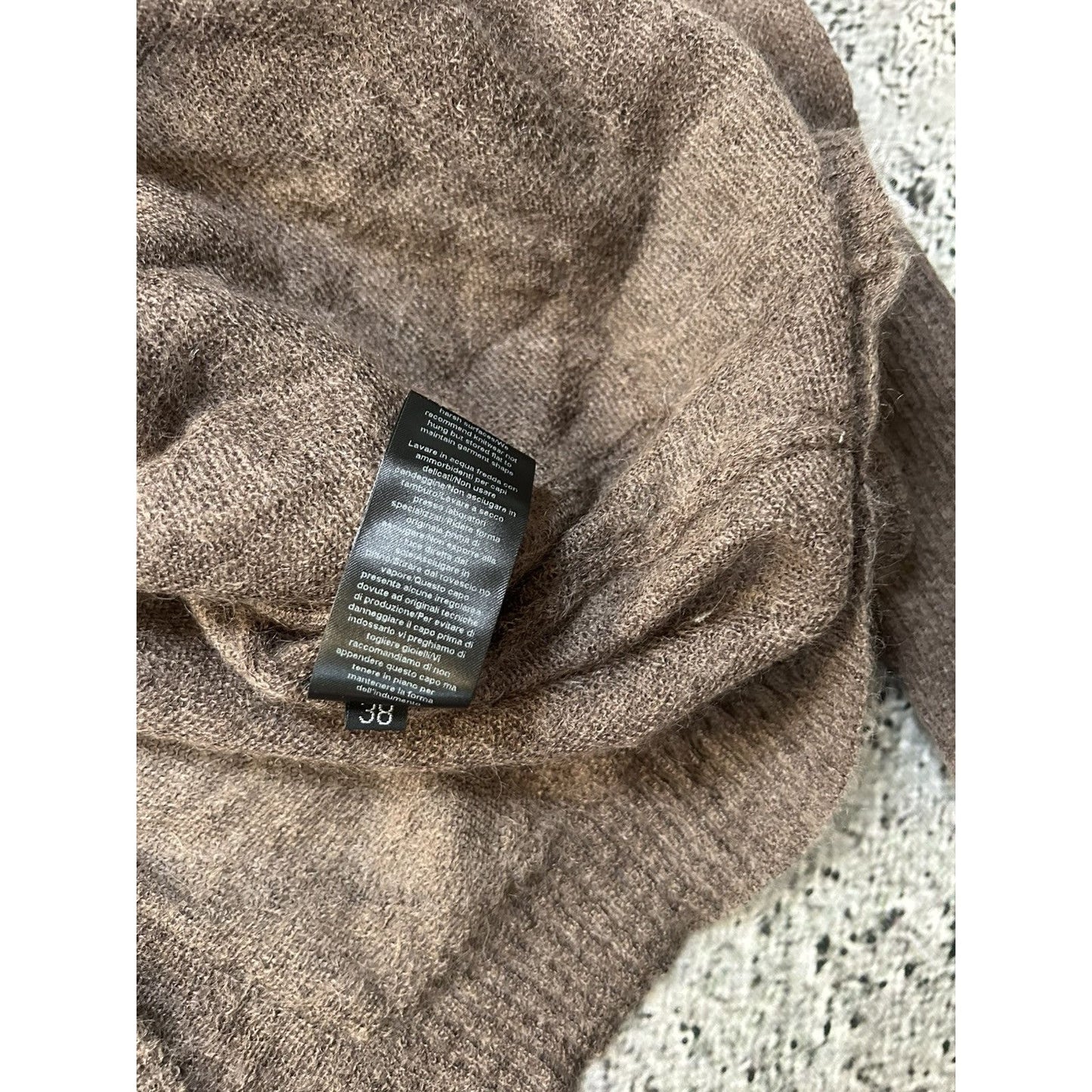 Isabel Benenato cardigan mohair brown button up sweater AW18