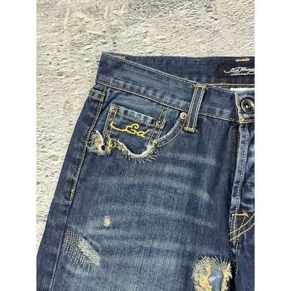 Ed Hardy vintage jeans tigers embroidered big logo pants