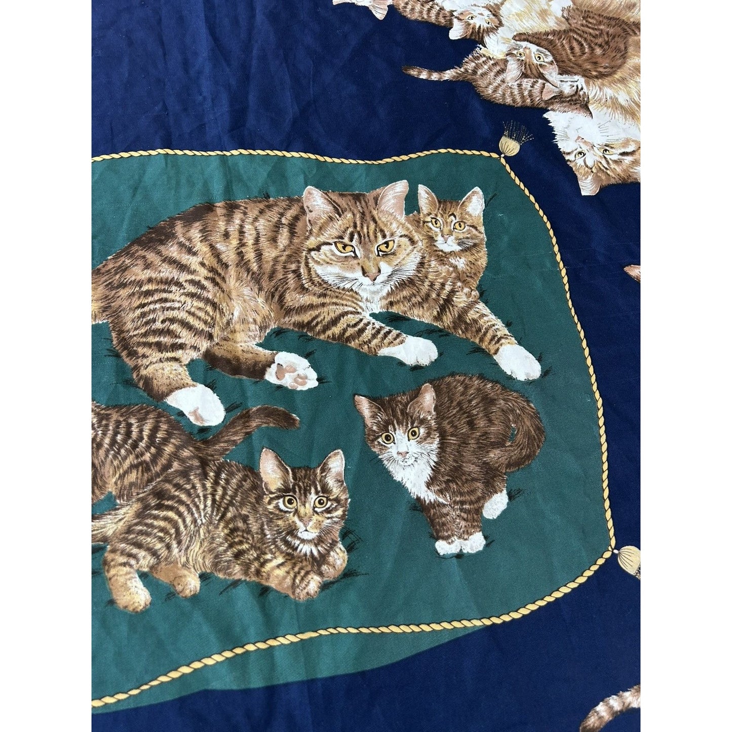 Vintage scarf cats fullprint shawl