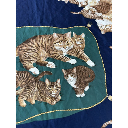 Vintage scarf cats fullprint shawl