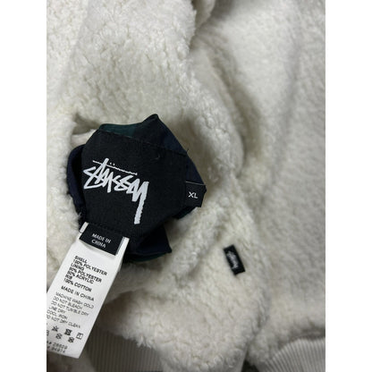 Stussy Sherpa bomber jacket reversible fleece tartan