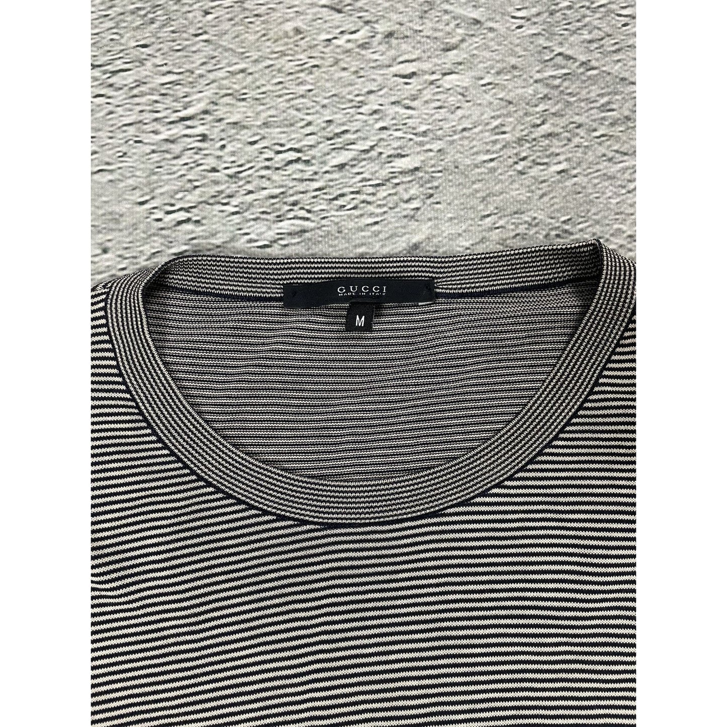 Gucci Sweater Vintage stripped white black knit