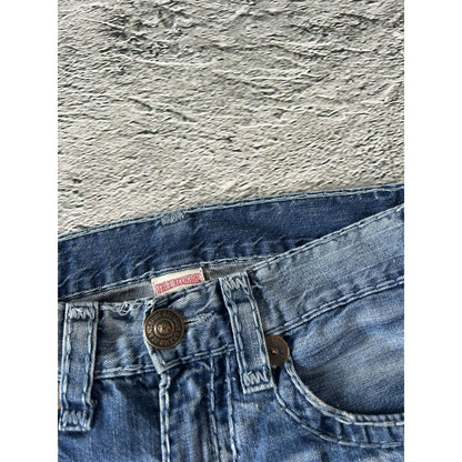 True Religion vintage jeans Blue thick stitching Vince Y2K