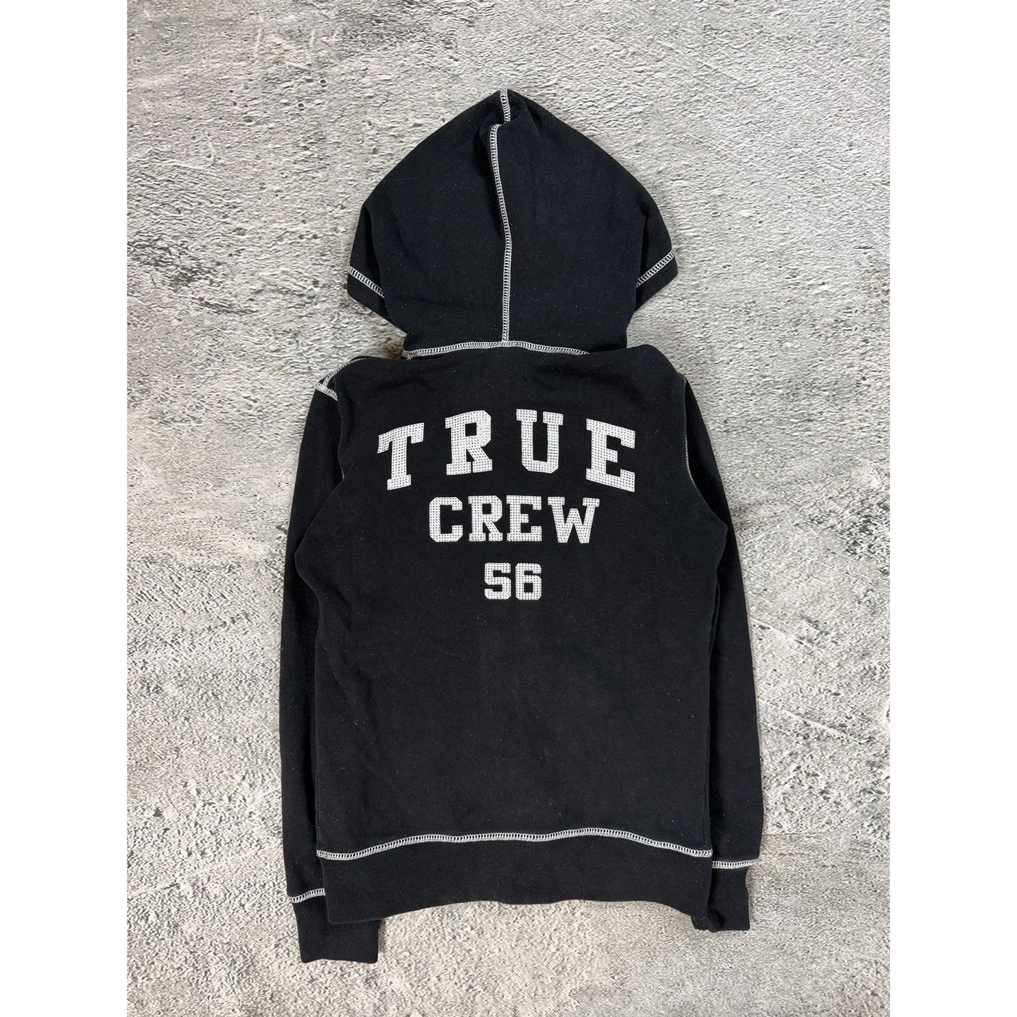 True Religion zip hoodie big logo vintage skulls Y2K