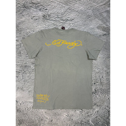 Ed Hardy Christian Audigier vintage grey T-shirt big logo