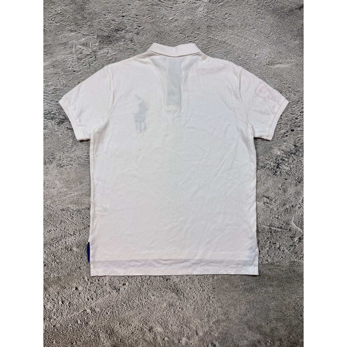 Chief Keef Polo Ralph Lauren Big Pony white navy T-shirt