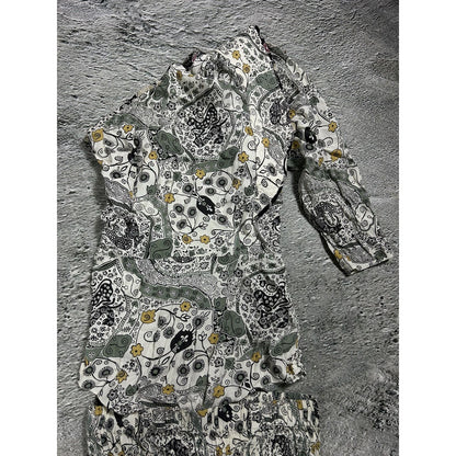 Isabel Marant Étoile beige green floral set skirt + top