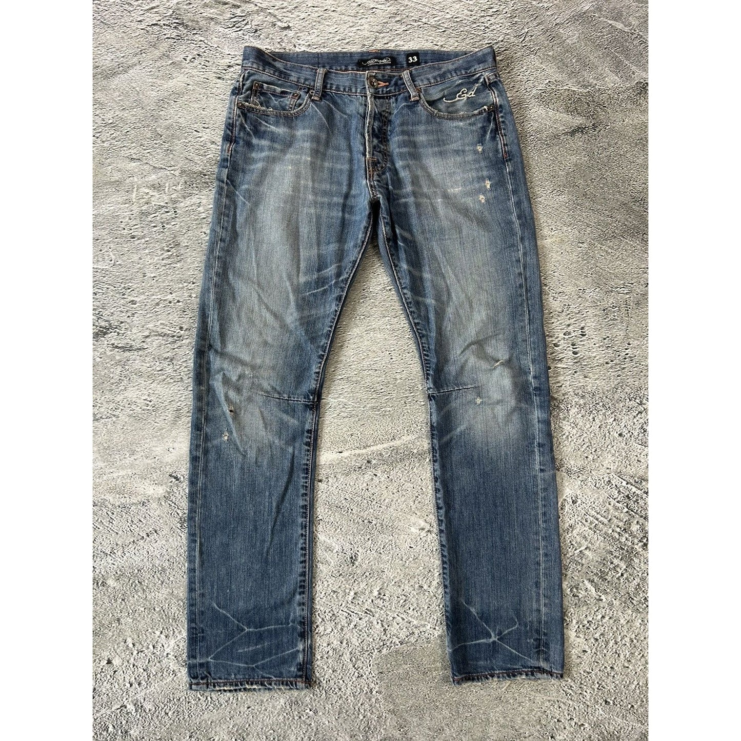 Ed Hardy Christian Audigier vintage jeans big logo pants