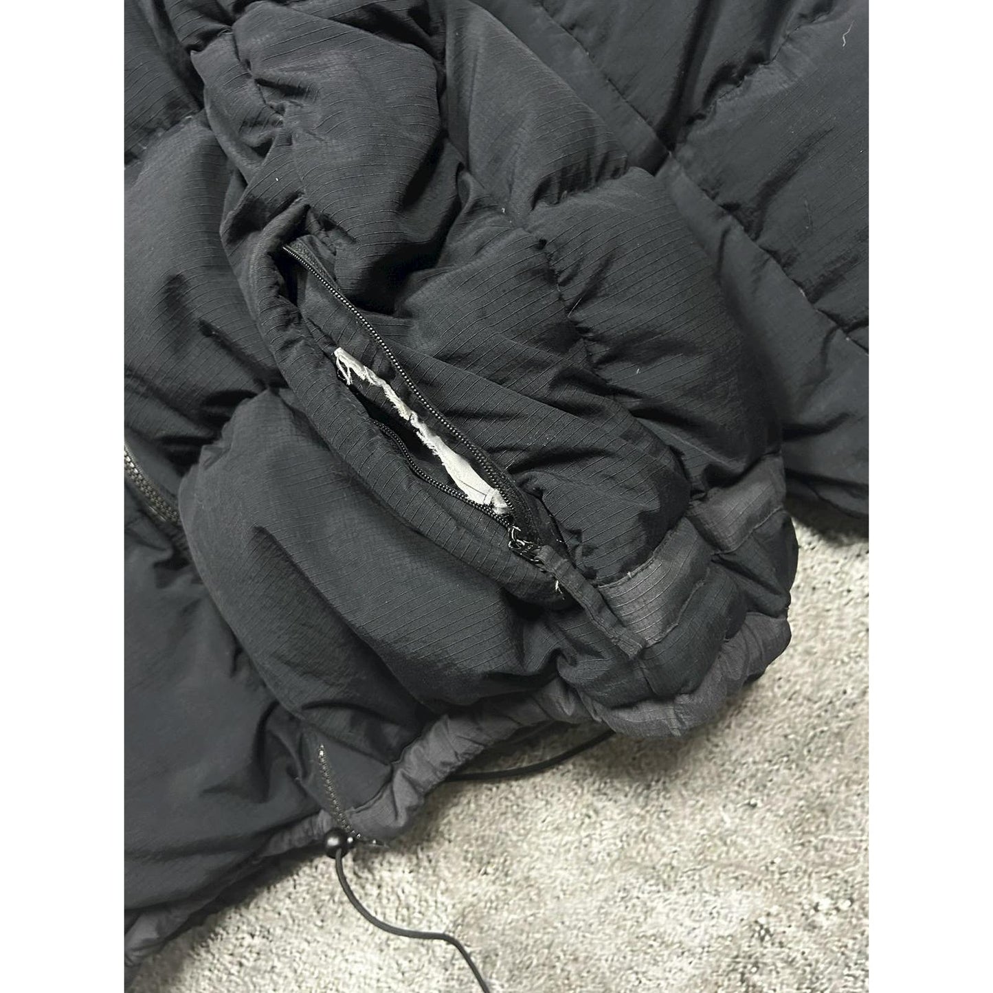 Nike black puffer jacket big logo reversible vintage 90s