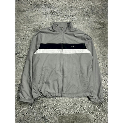 Nike track suit vintage grey black nylon pants jacket Y2K