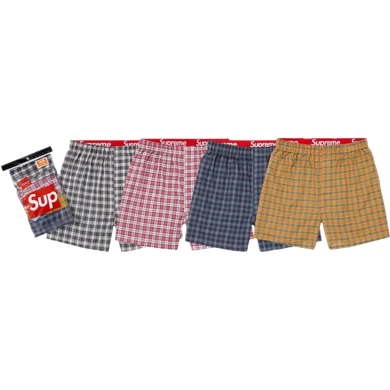 Supreme Hanes Plaid Boxers (4 Pack)