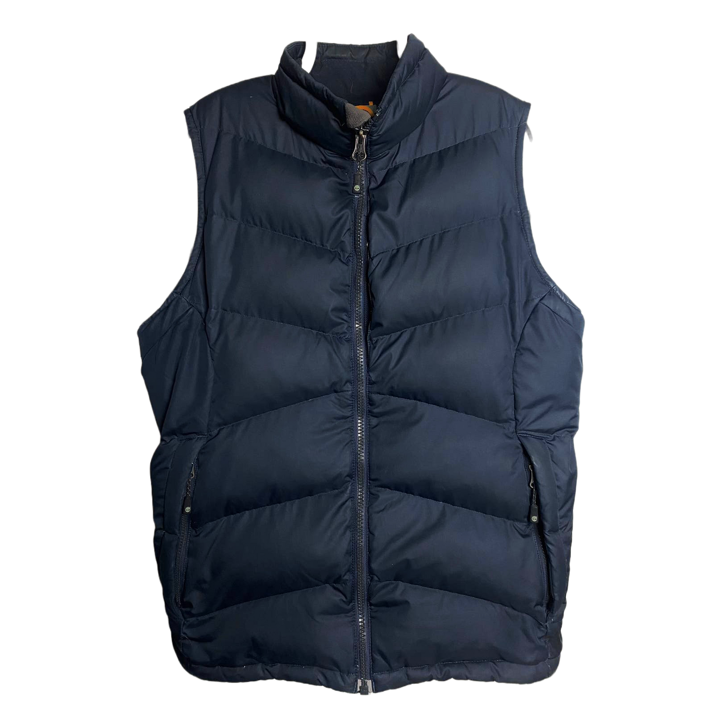 Timberland vintage navy puffer vest small logo