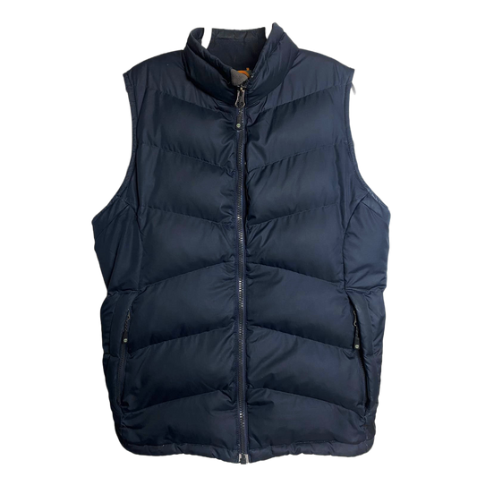 Timberland vintage navy puffer vest small logo