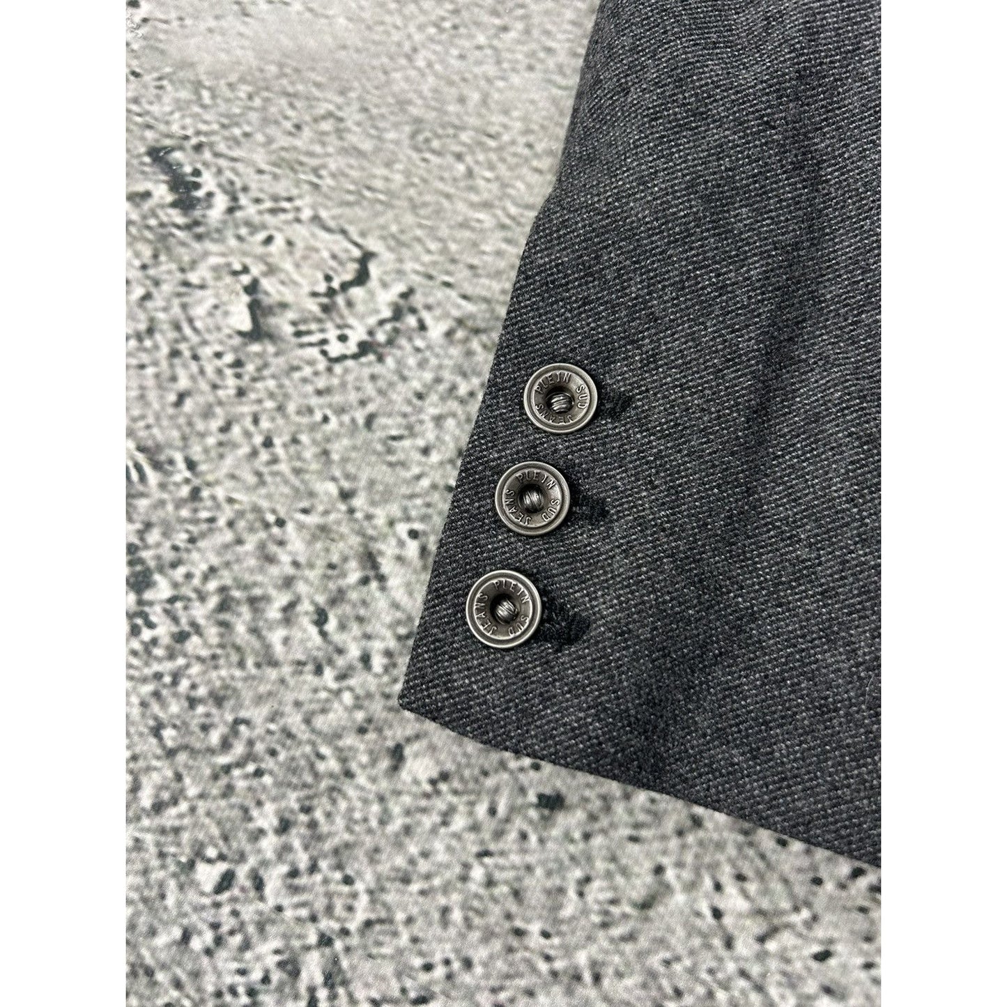 Plein Sud Jeanius Wool Blazer grey