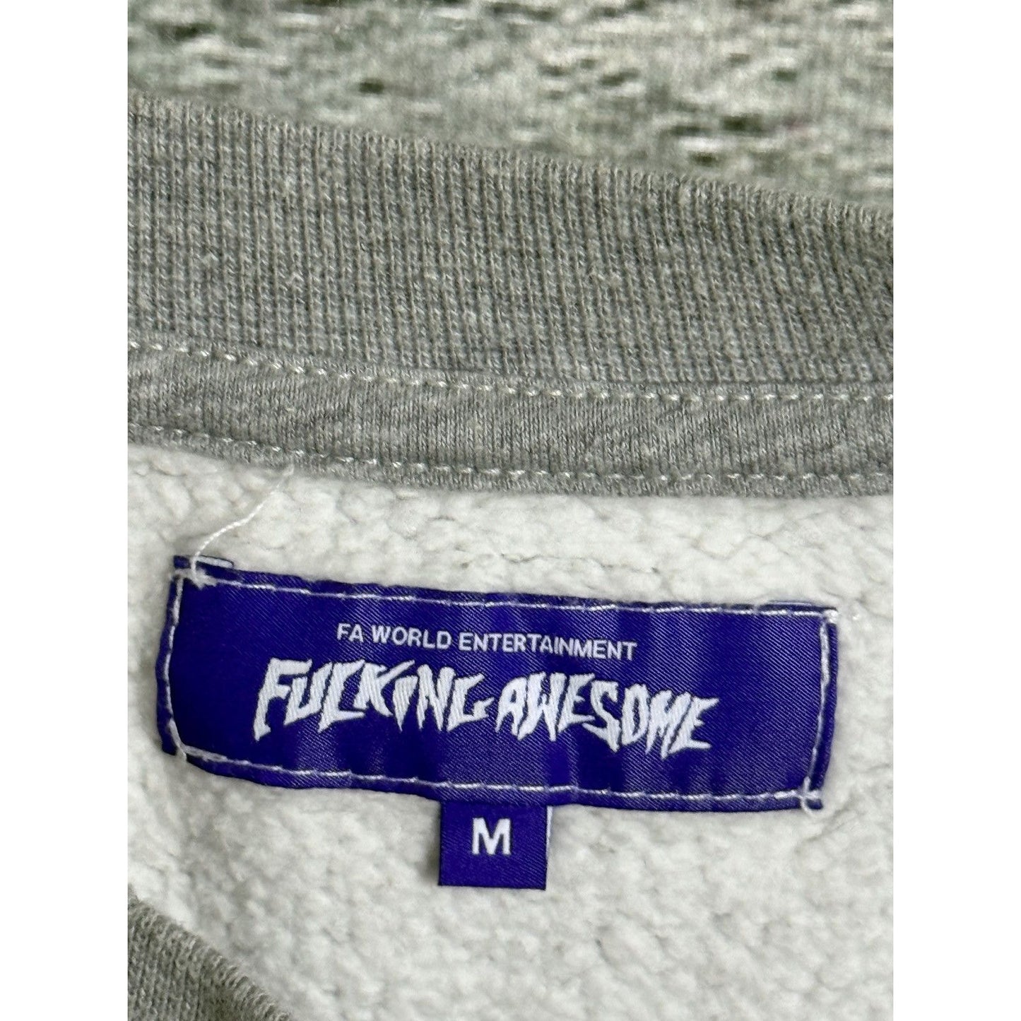 Fucking Awesome sweatshirt grey big logo made in USA
