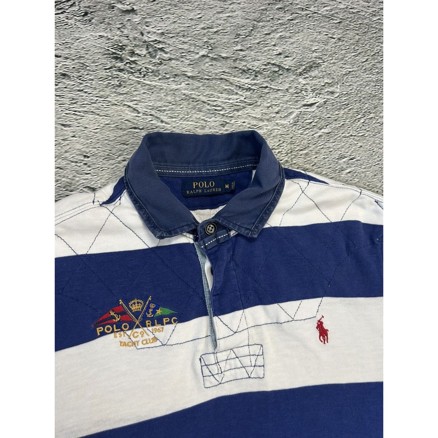 Chief Keef Polo Ralph Lauren striped longsleeve blue white