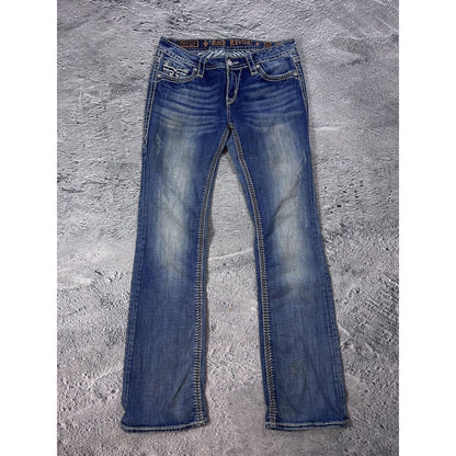Rock Revival rhinestone jeans Y2K flared bootcut Jamila