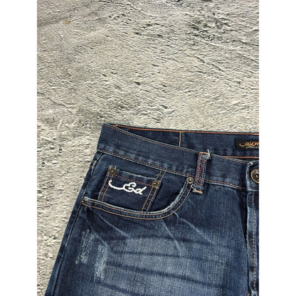 Ed Hardy Christian Audigier vintage jeans big logo pants