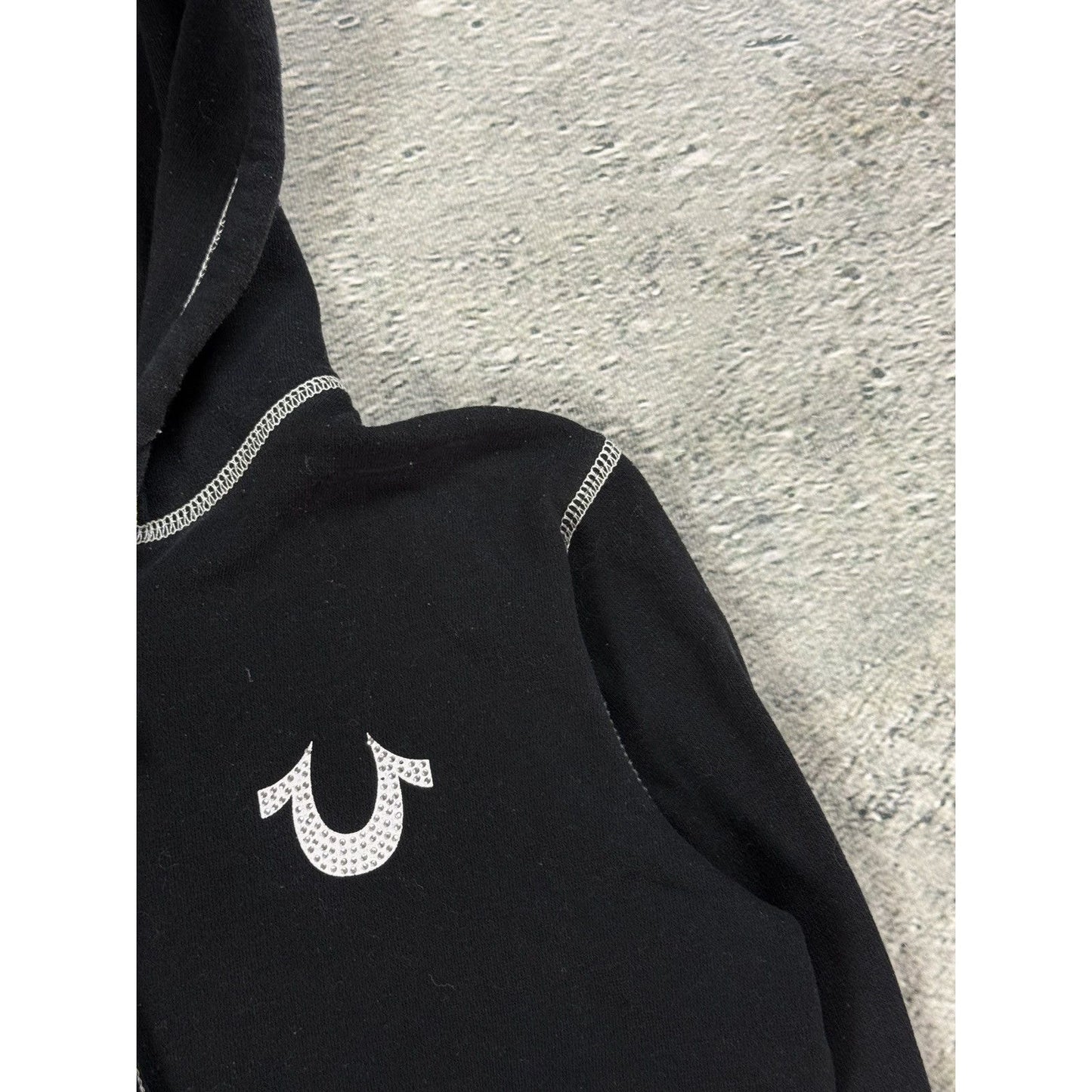 True Religion zip hoodie big logo vintage skulls Y2K