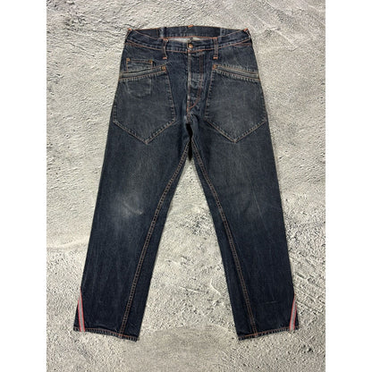 Evisu jeans vintage handpainted seagull inside out selvedge