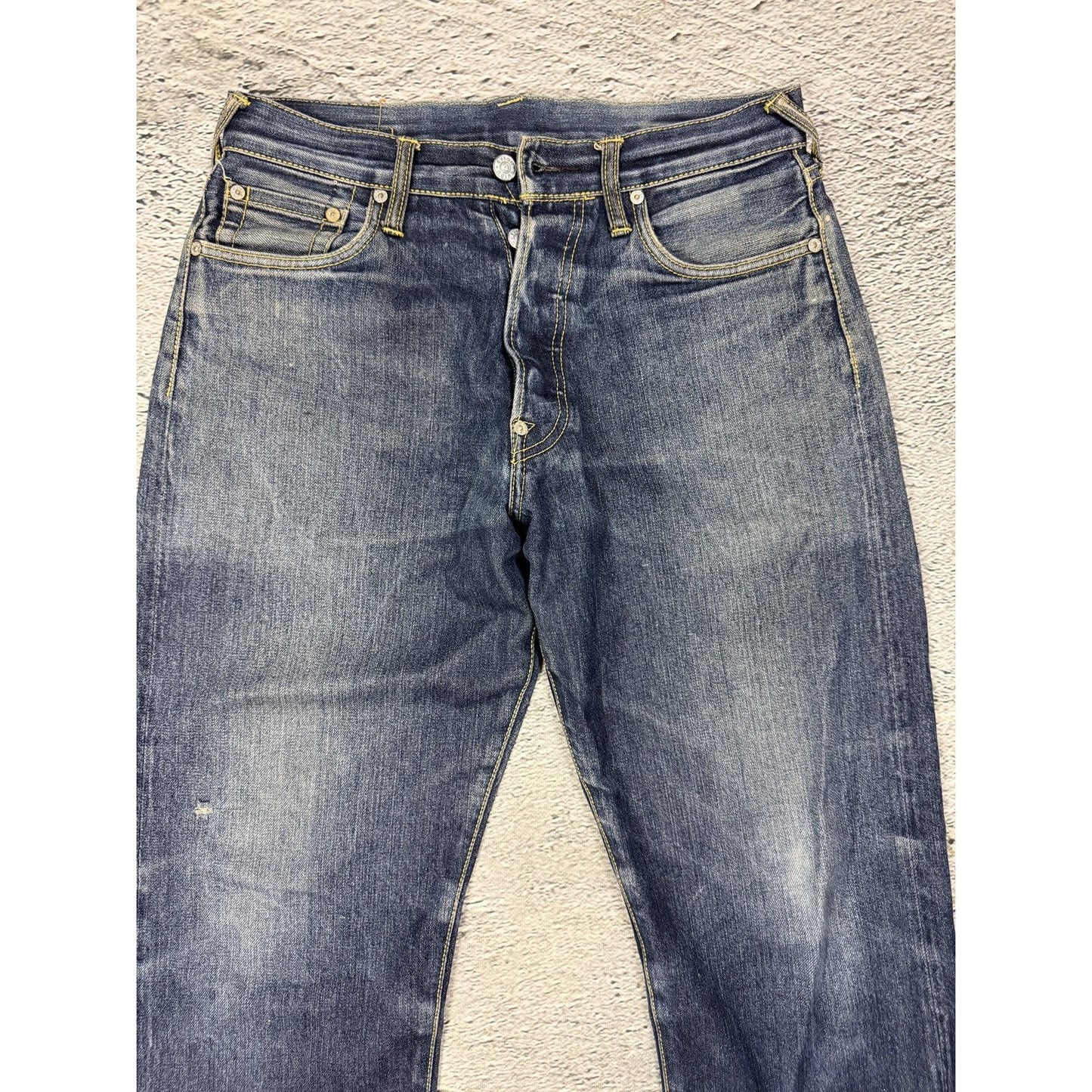 Evisu jeans silver daicock big logo selvedge denim