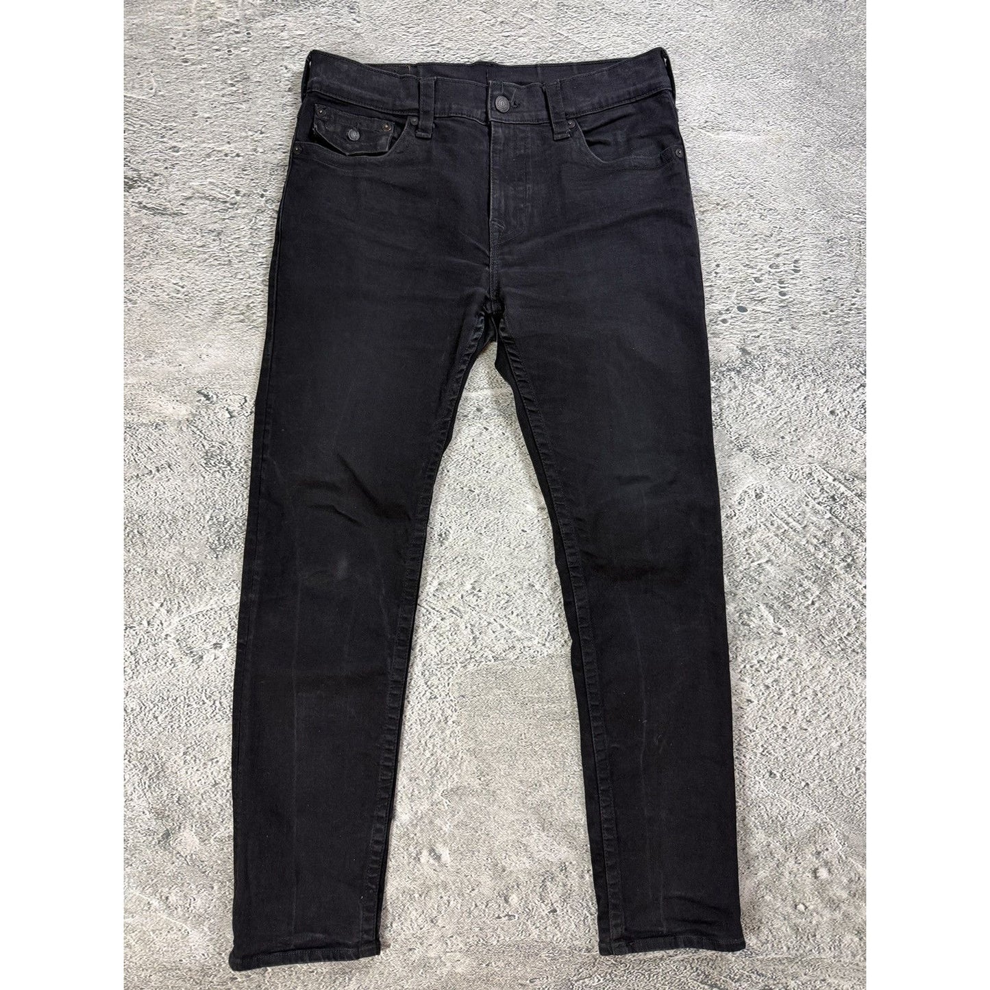 True Religion black jeans white thick stitching Y2K Rocco