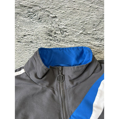 Adidas track suit vintage grey nylon track pants drill