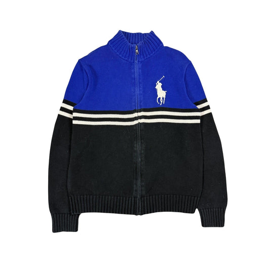 Chief Keef Polo Ralph Lauren zip sweater blue black Big Pony