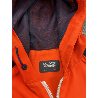 Lacoste track jacket white orange vintage nylon drill Y2K