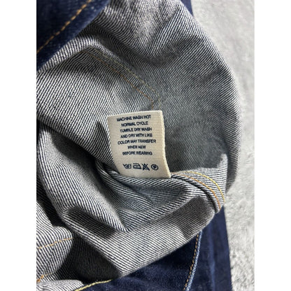 Evisu vintage denim jacket white seagulls navy blue