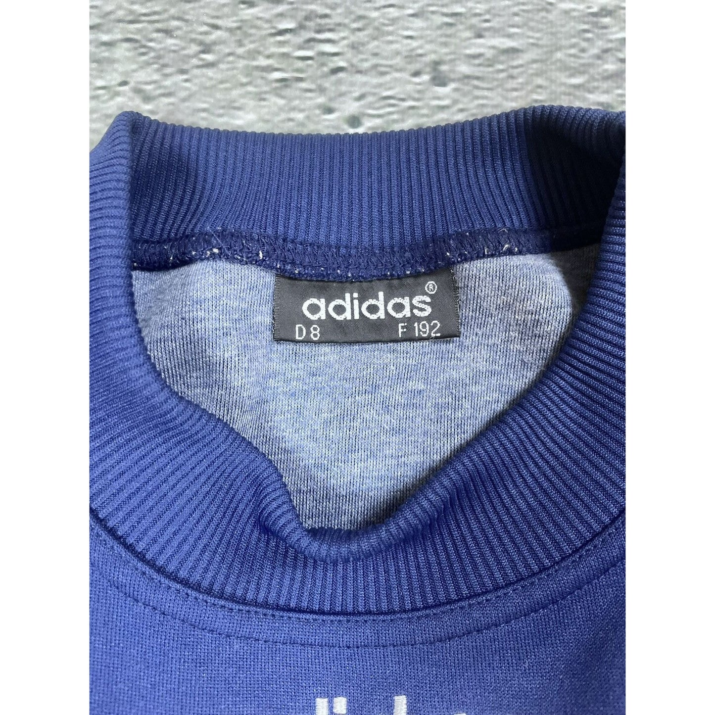 Adidas vintage sweatshirt big logo crewneck navy Red Y2K