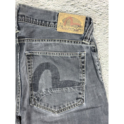 Evisu x Puma vintage washed black jeans gray bootcut