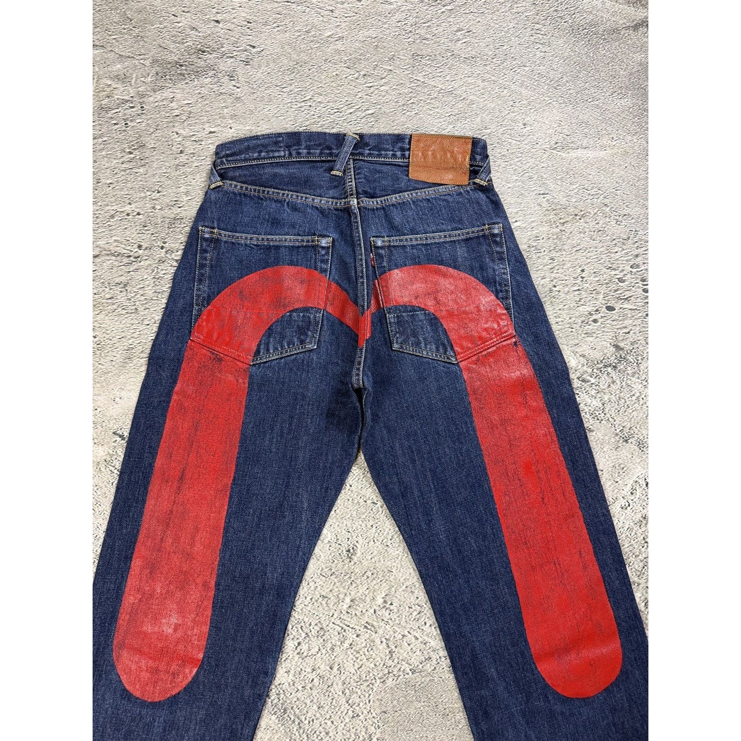 Evisu jeans daicock big logo red selvedge denim Yamane