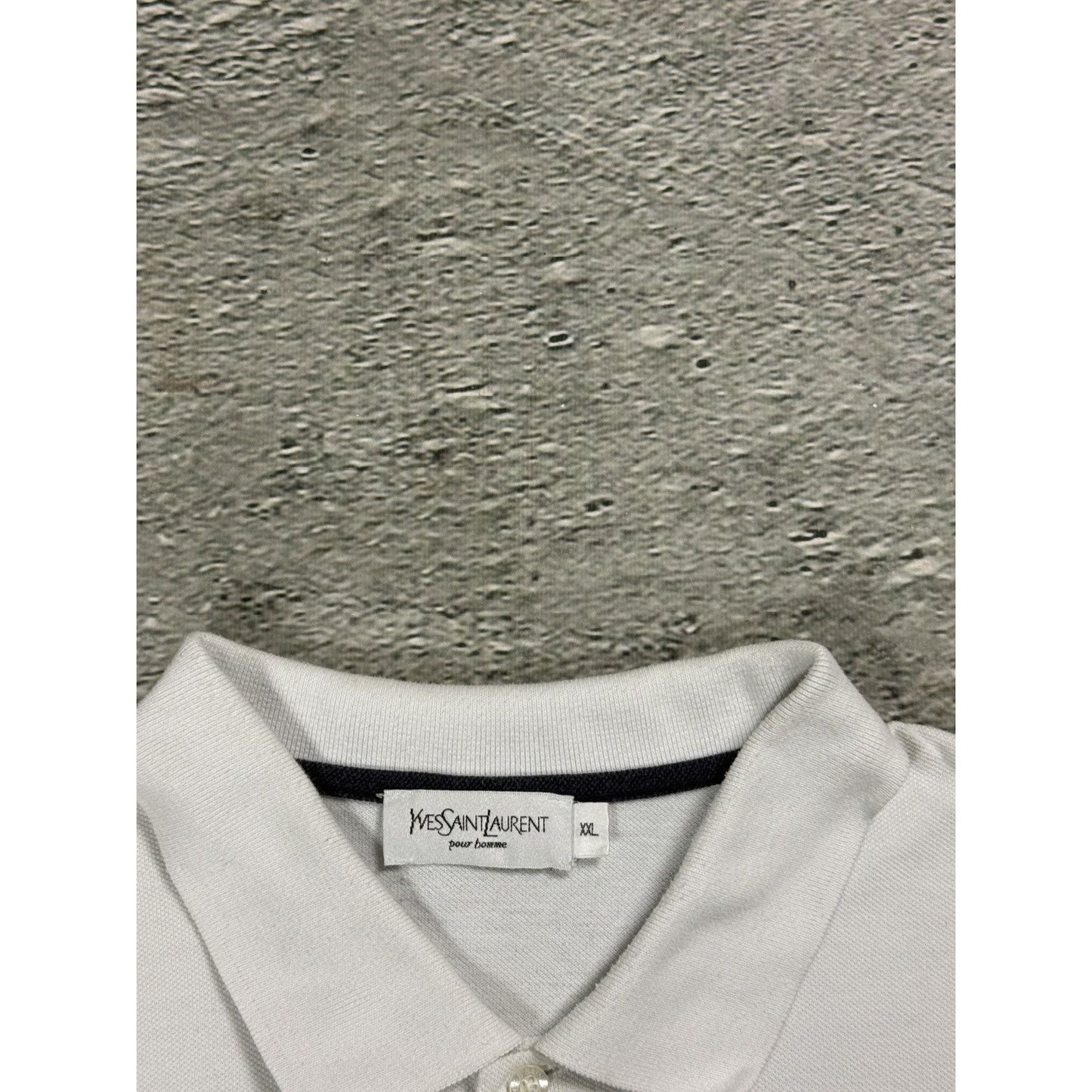 Yves Saint Laurent polo big logo T-shirt YSL white