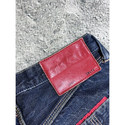 Evisu Yamane jeans embroidery japanese vintage cat face gull